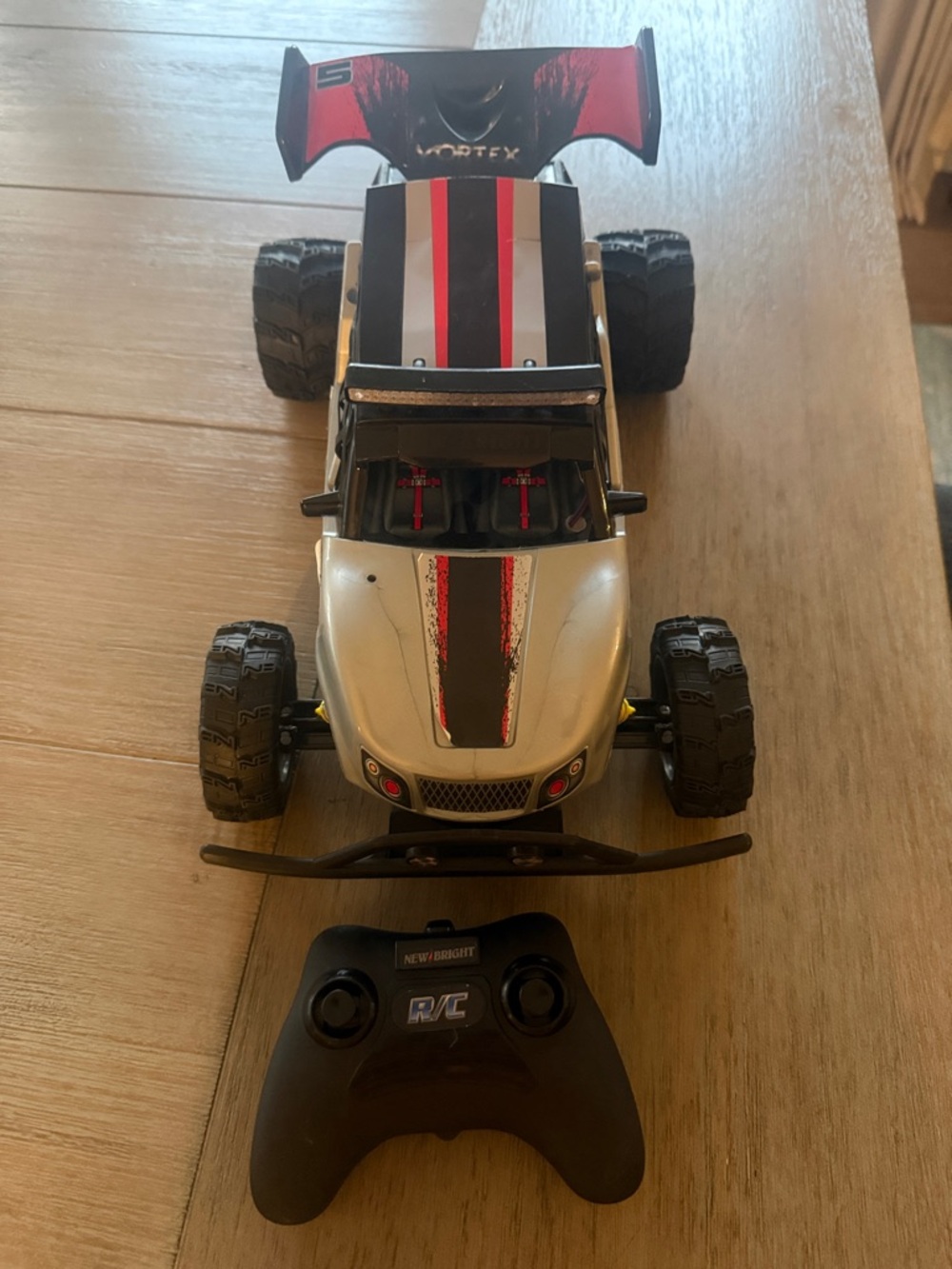 RC Off-Road Buggy - Silver with Red Accents
